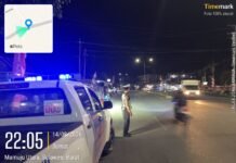 Lampu Biru Menyapa Malam, Satlantas Polres Pasangkayu Hadir Berikan Rasa Aman
