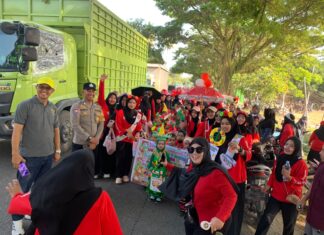Polsek Sarudu Pastikan Karnaval dan Gerak Jalan HUT RI ke-81 Berjalan Aman dan Lancar