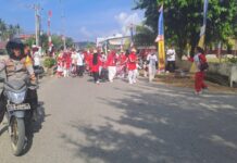Bhabinkamtibmas Hadir Berikan Rasa Aman dalam Jalan Santai TK Pratama