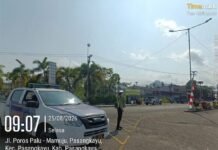 Patroli Rutin Sat Lantas Polres Pasangkayu Pastikan Kamseltibcarlantas Tetap Kondusif