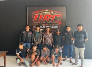Diduga Curi 70 Tandan Sawit, 7 Pelaku Diamankan URC Polres Pasangkayu,