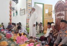 Bhabinkamtibmas Hadiri Maulid Nabi di Sarjo, Sampaikan Pesan Kamtibmas untuk Jaga Kerukunan