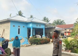 Jaga Hutan dan Lahan Tetap Aman, Bhabinkamtibmas Ajak Warga Sarudu Waspadai Karhutla