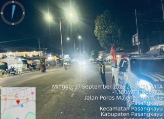 Jaga Kamseltibcarlantas, Satlantas Polres Pasangkayu Intensifkan Blue Light Patrol
