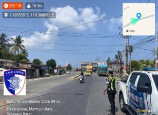 Sat Lantas Polres Pasangkayu Gelar Patroli Rutin, Wujudkan Kamseltibcarlantas yang Aman dan Kondusif