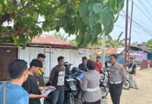 Sat Lantas Polres Pasangkayu Edukasi Ojol dan Kurir, Dorong Keselamatan Berlalu Lintas di Jalan Raya