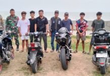 Polsek Sarudu Bersama Pemerintah Desa Tertibkan Knalpot Bising di Wisata Pantai Nunu