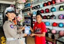 Sat Lantas Polres Pasangkayu Gandeng Pemilik Toko Helm, Kampanyekan Helm SNI Demi Keselamatan Pengendara
