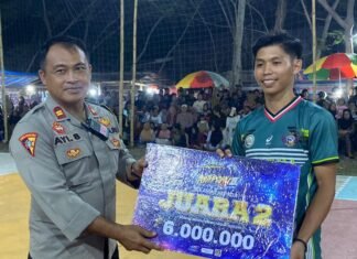 Kapolsek Bambalamotu Kawal Final Maponu Cup II 2026, Pertandingan Berlangsung Aman dan Kondusif