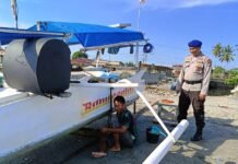 Sat Polairud Polres Pasangkayu Ajak Nelayan Jaga Kamtibmas dan Kelestarian Laut
