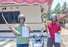Cegah Balap Liar dan Knalpot Brong, Polsek Baras Amankan Dua Motor di Desa Bajawali