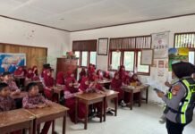 Tanamkan Budaya Tertib Berlalu Lintas dan Lindungi Diri Sejak Dini, Sat Lantas Polres Pasangkayu Sambangi SD Salunggadue