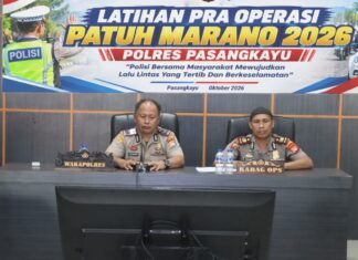 Jelang Operasi Patuh Marano 2026, Polres Pasangkayu Gelar Latpra Ops untuk Matangkan Kesiapan Personel
