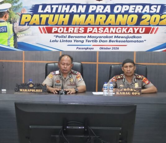 Jelang Operasi Patuh Marano 2026, Polres Pasangkayu Gelar Latpra Ops untuk Matangkan Kesiapan Personel