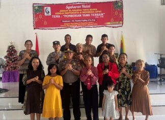 Minggu Kasih di Gereja GPDI El-Shaddai, Kapolsek Sarudu Ajak Jemaat Tangkal Hoaks dan Jaga Kerukunan
