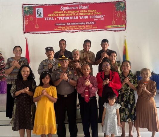 Minggu Kasih di Gereja GPDI El-Shaddai, Kapolsek Sarudu Ajak Jemaat Tangkal Hoaks dan Jaga Kerukunan