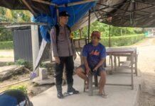 Sambangi Warga Desa Bajawali, Bhabinkamtibmas Polsek Baras Ajak Masyarakat Bersama Jaga Kamtibmas